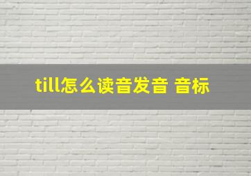 till怎么读音发音 音标